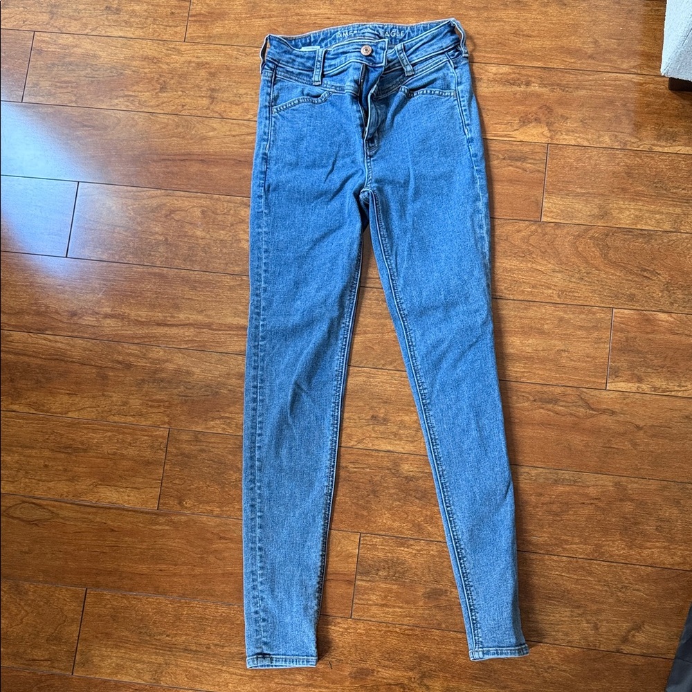 American Eagle Outfitters Blue Skinny Jeans high rise